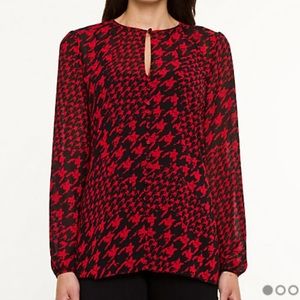 Le Château black & red blouse, size XS